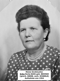 Meine Großmutter Erika Scheele geb. Behnke 1964