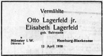 Heiratsanzeige Eltern von Karl Lagerfeld